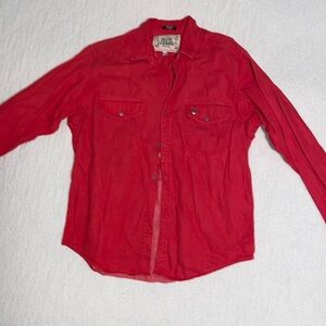 Red blue jean shirt, size XL
